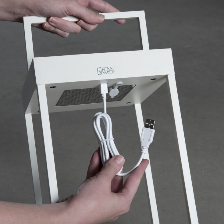 Konstsmide Portofino solcell bordlampe, hvit