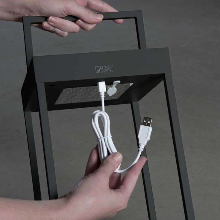 Konstsmide Portofino solcell bordlampe, sort