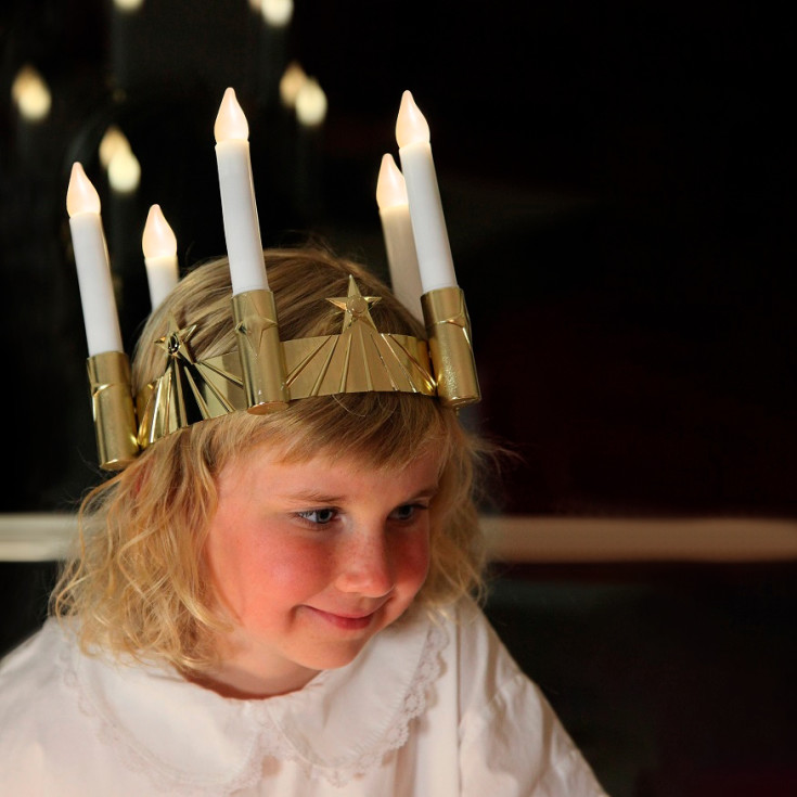 Star Trading luciakrone til batteri, gull