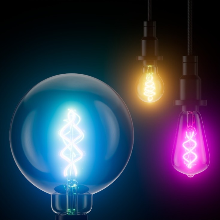 Ledvance Smart+ Wifi E27 globlampa, färgändring + vit