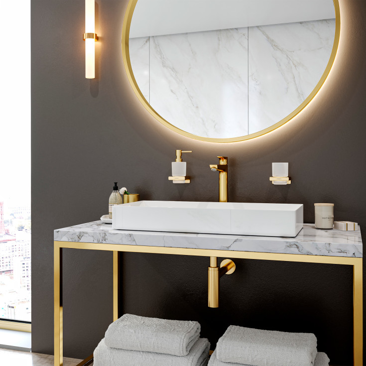 Hansgrohe AddStoris sæbedispenser, guld