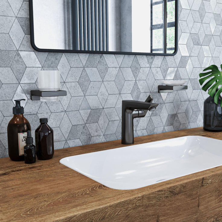Hansgrohe AddStoris tannbørsteholders, børstet sort krom