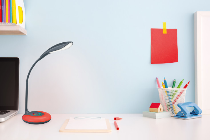 Trio Lighting Krait skrivebordslampe, antrasitt