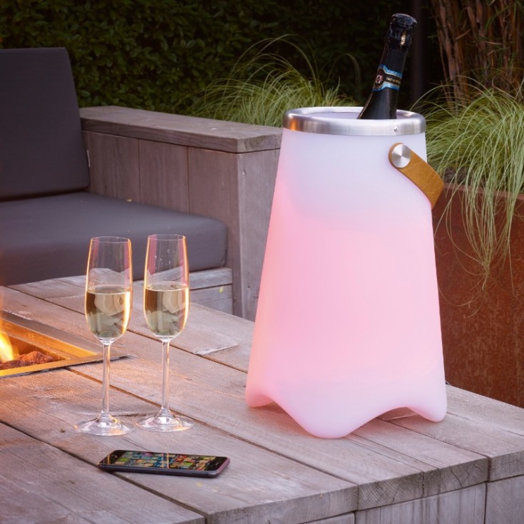 Trio Lighting Jamaica bordslampa utomhus, vinkylare & högtalare