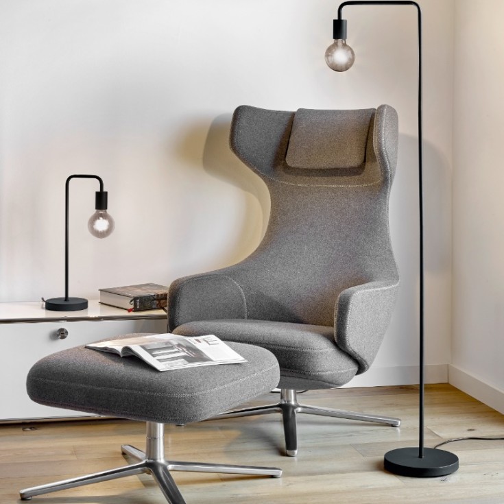 Trio Lighting Diallo bordlampe, sort