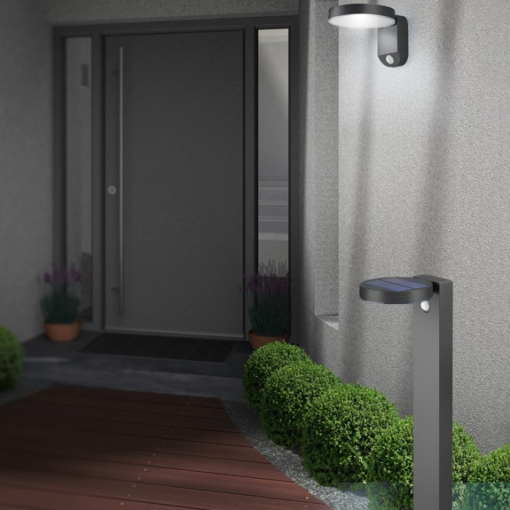 Trio Lighting Posadas solcelle vegglampe