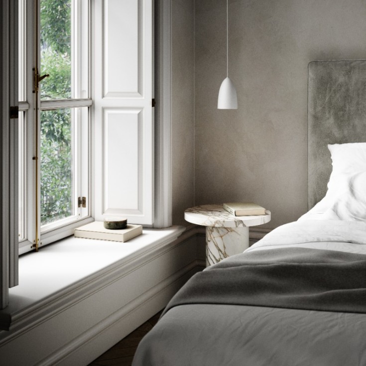 Dftp Nexus 2,0 pendellampe, hvit, Ø10 cm