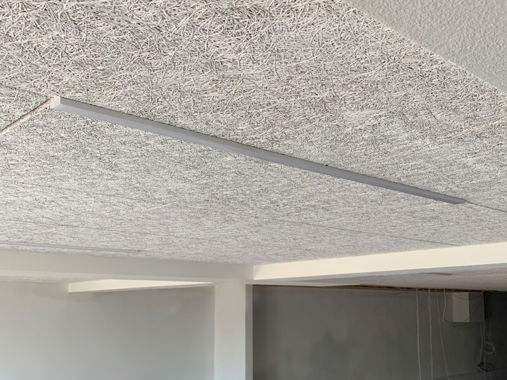 Green:ID LED-skena, Troldtekt, infälld, 60 cm, 3000K