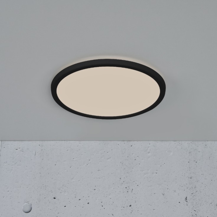 Nordlux Oja taklampe, 3-trinns dim, svart, Ø29 cm