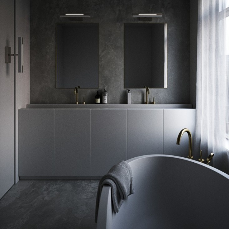 Nordlux Otis spejllampe, krom, 40 cm