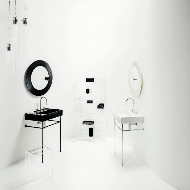 Kartell Laufen håndvask, 60x46 cm, højre, sort