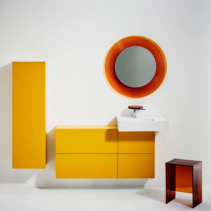 Kartell Laufen servant, 60x46 cm, venstre, hvit