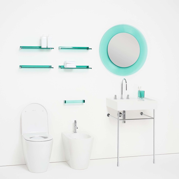 Kartell Laufen servant, 60x46 cm, venstre, hvit