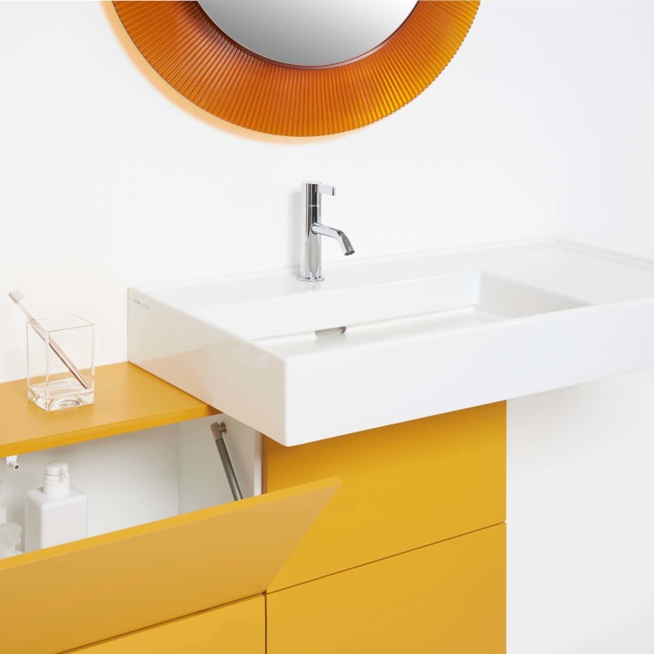 Kartell Laufen servant, 90x46 cm, venstre, hvit