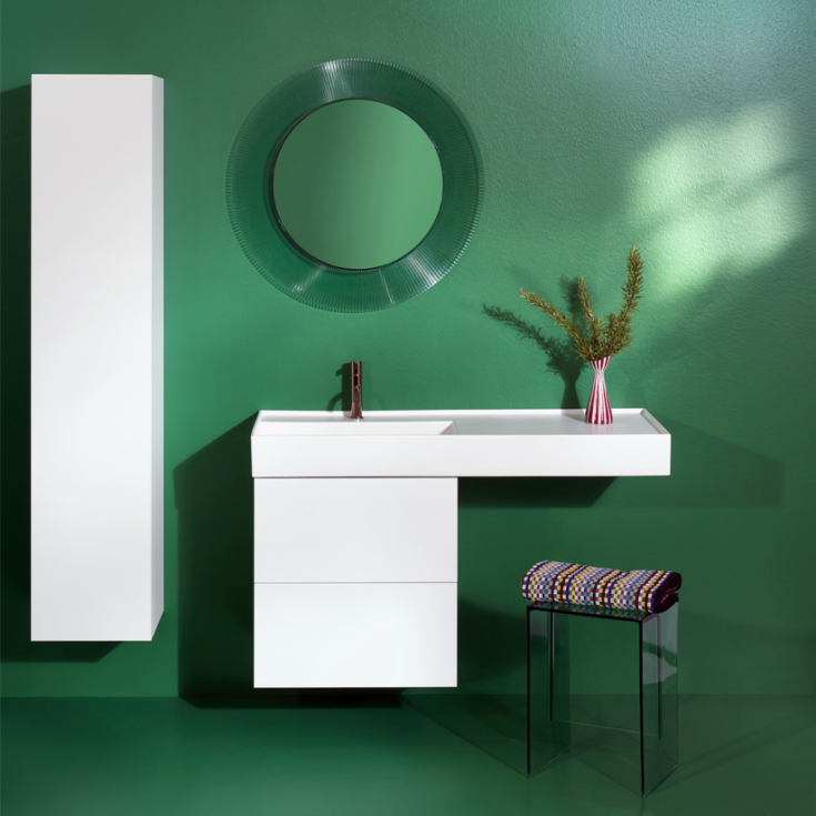 Kartell Laufen All Saints speil, Ø78 cm, grønn