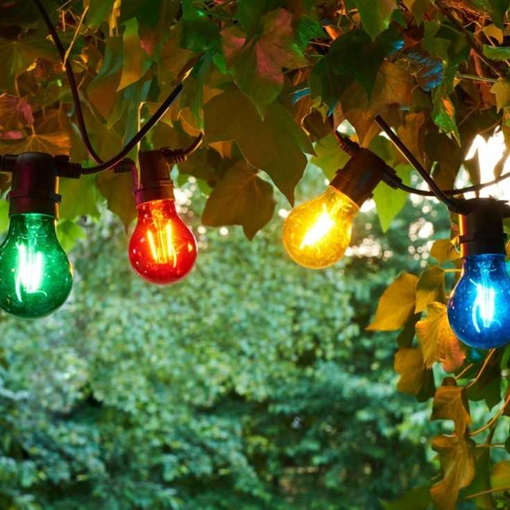 Sirius Tobias udendørs lyskæde, farvede pærer, startsæt