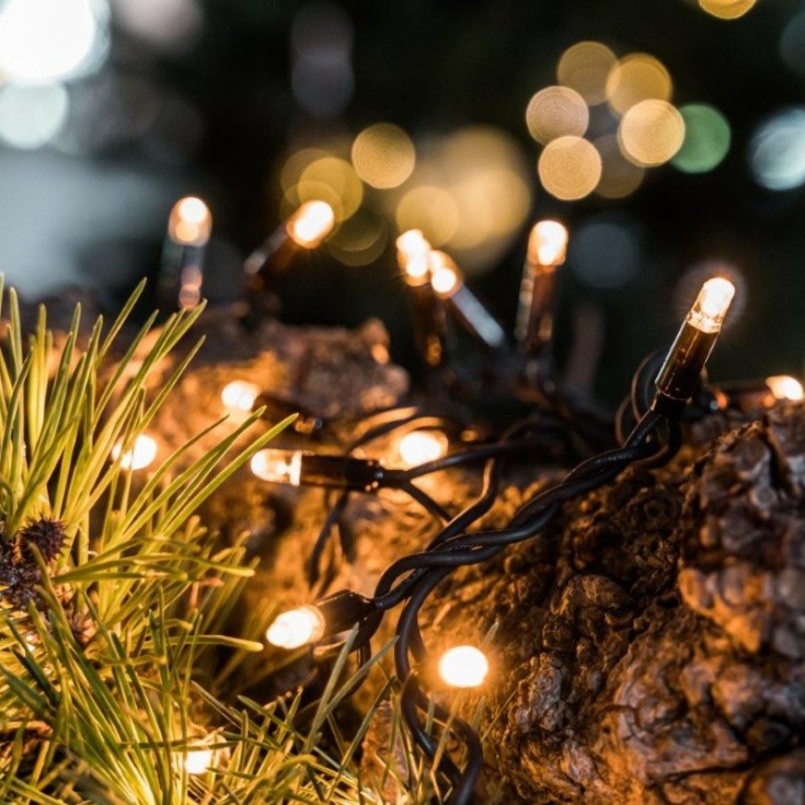 Sirius Tech-Line udendørs lyskæde, 45 varm hvide lys, 4,5 meter, forlænger