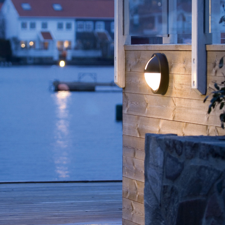 SG Uno udendørs væglampe, 3000K, grå