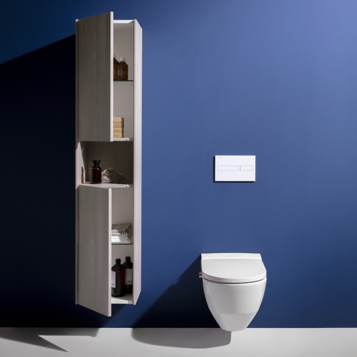 Laufen Base høyskap, 35x165 cm, venstre, matt hvit