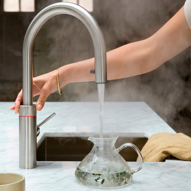 Quooker Flex Pro3 køkkenarmatur, kogende vand, stål