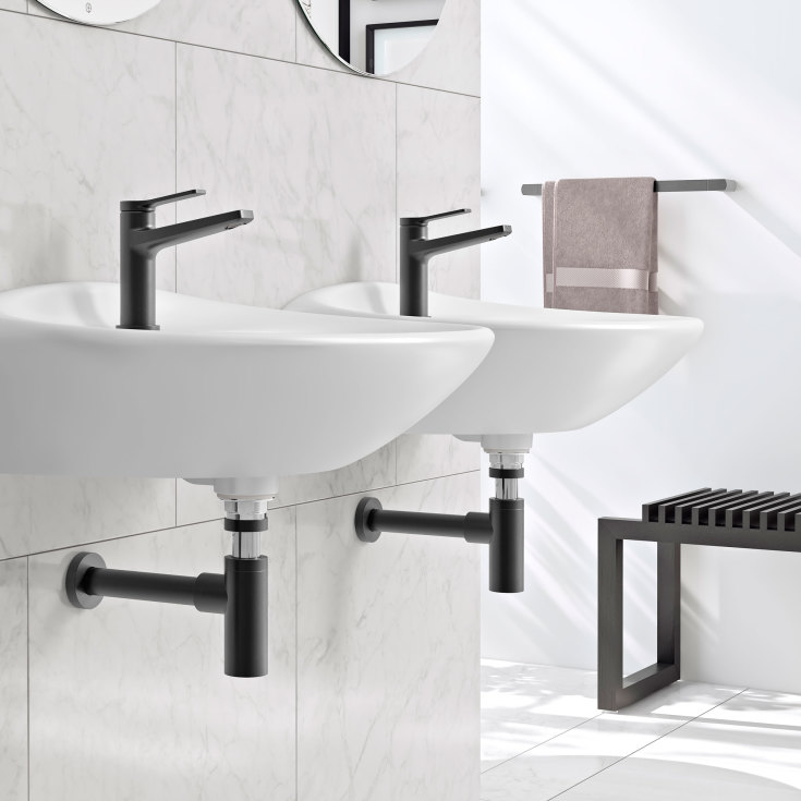 Gustavsberg Epic håndvaskarmatur, mat sort