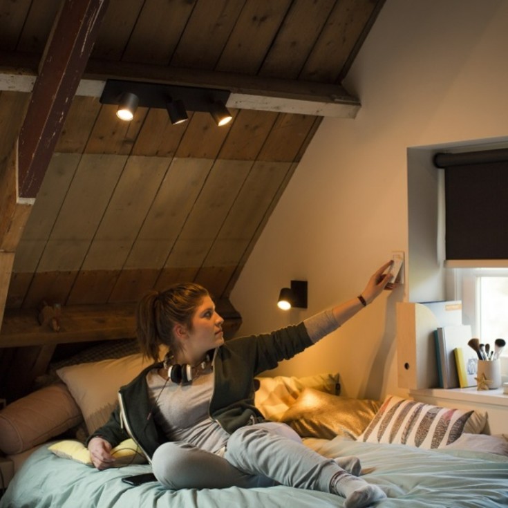 Philips Hue Runner vägglampa, svart, förlängningssats