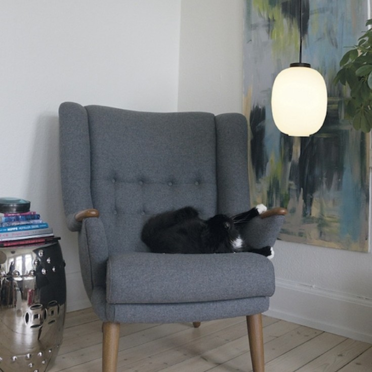 Dyberg Larsen DL39 pendellampe, opal/sort