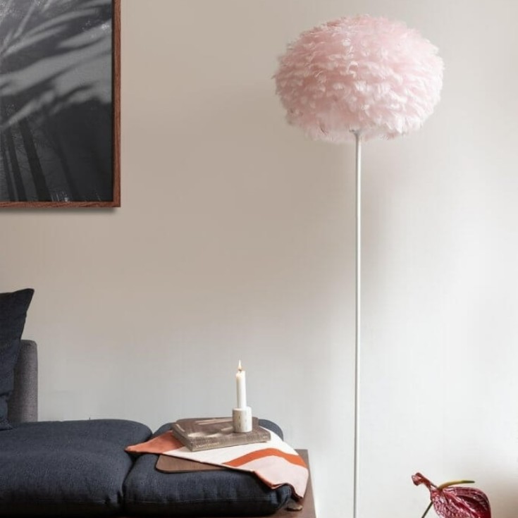 Umage Eos fjerlampeskærm, lyserød, Ø45 cm