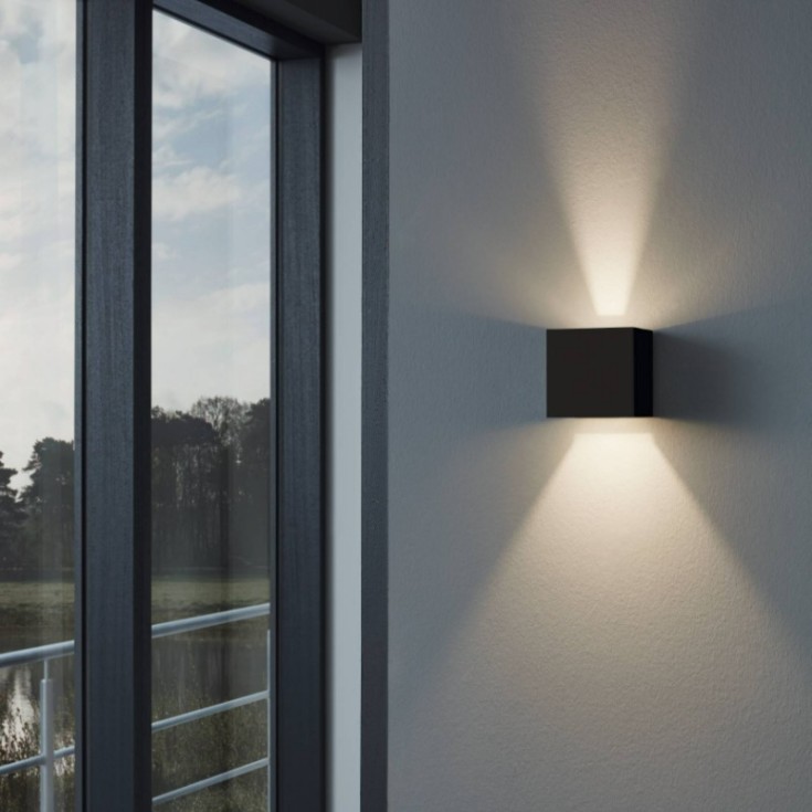Eglo Calpino vägglampa utomhus, svart