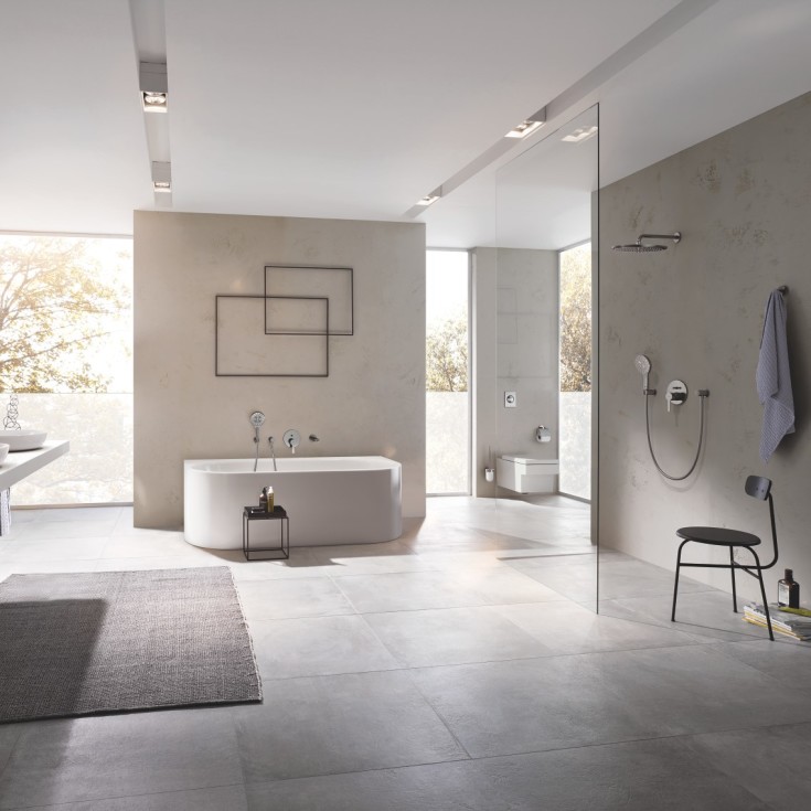 Grohe Rainshower Cosmopolitan brusehoved, Ø31 cm, vandbesparende, børstet sort krom