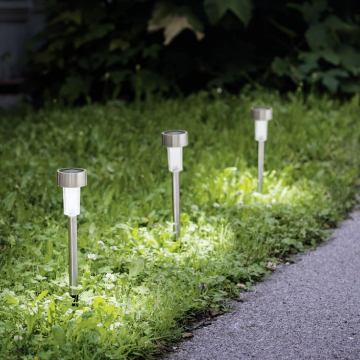 Eglo solcell trädgårdslampa, rostfritt stål