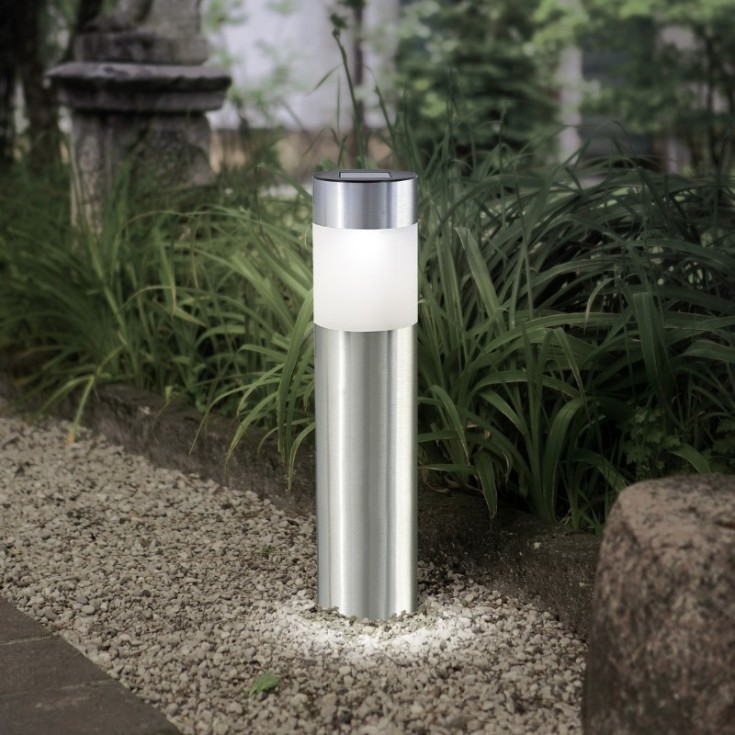 Eglo trädgårdslampa solcell, rostfritt stål, 4 st