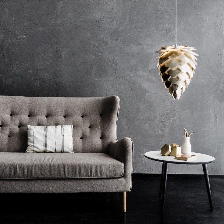 Umage Conia lampeskjerm, messing, Ø40 cm