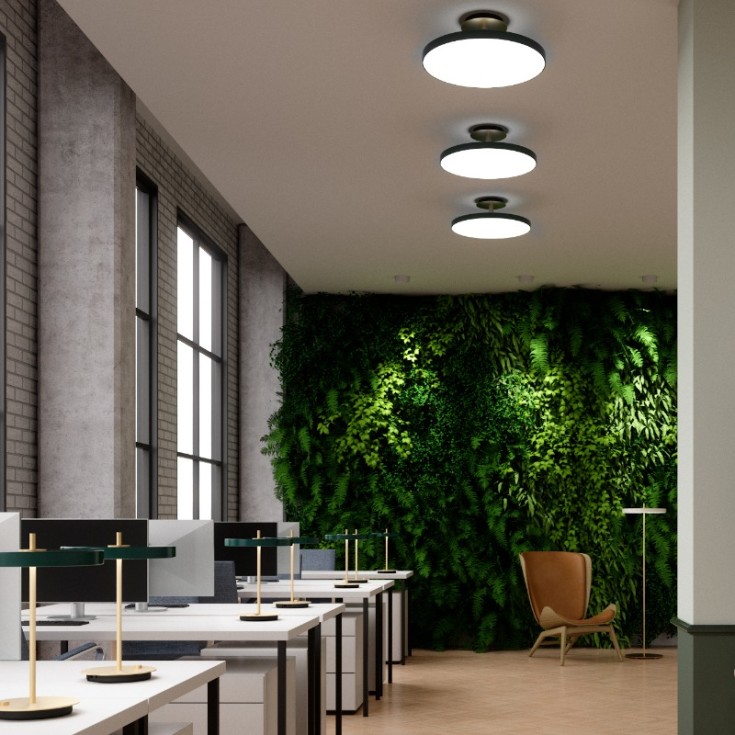 Umage Asteria Up taklampe, grå, Ø60 cm