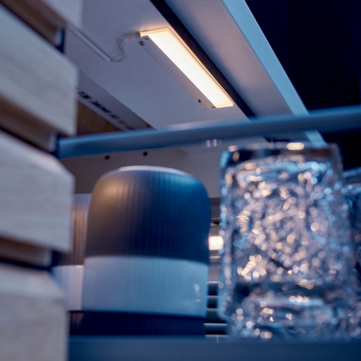 Loevschall skuffelys m/sensor, topp, 3W LED