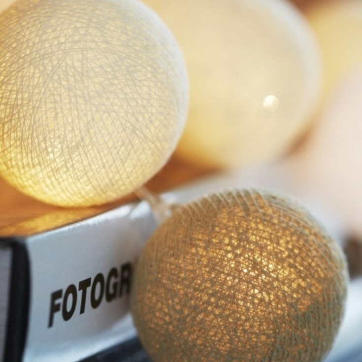 Iris Lights Creamy White lyskjede, 20 kuler