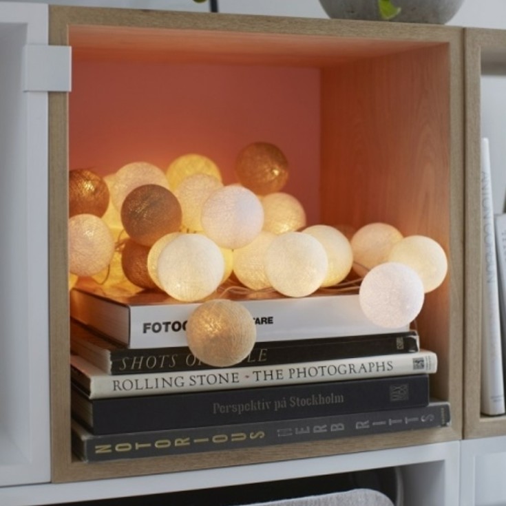 Iris Lights Creamy White lyskjede, 20 kuler