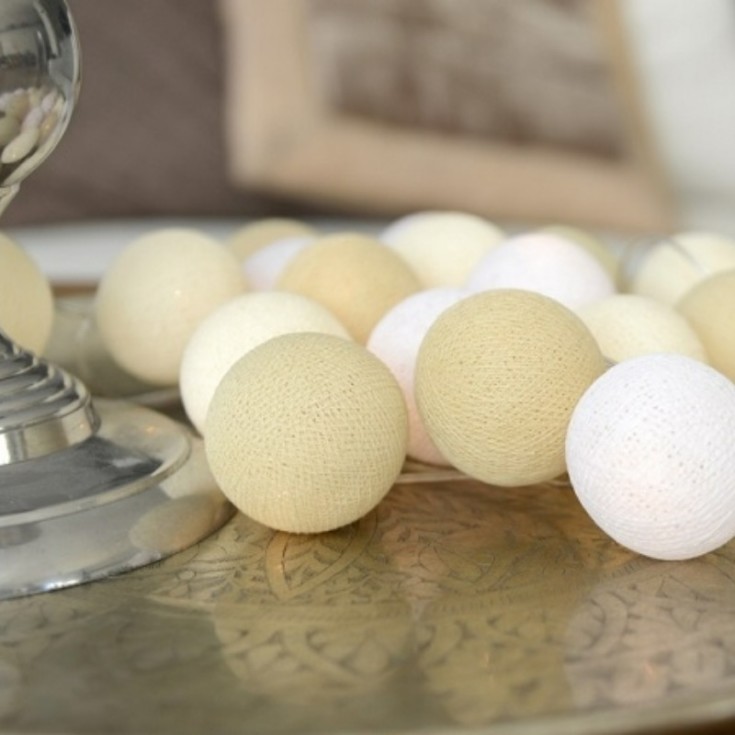 Iris Lights Creamy White lyskjede, 20 kuler