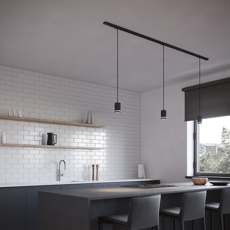 Nordlux Link 1F strømskinne, sort, 1 meter