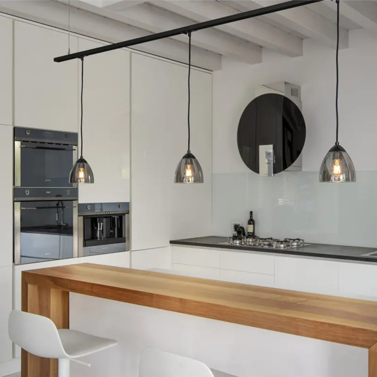 SLV 1F strømskinne, 2 meter, sort