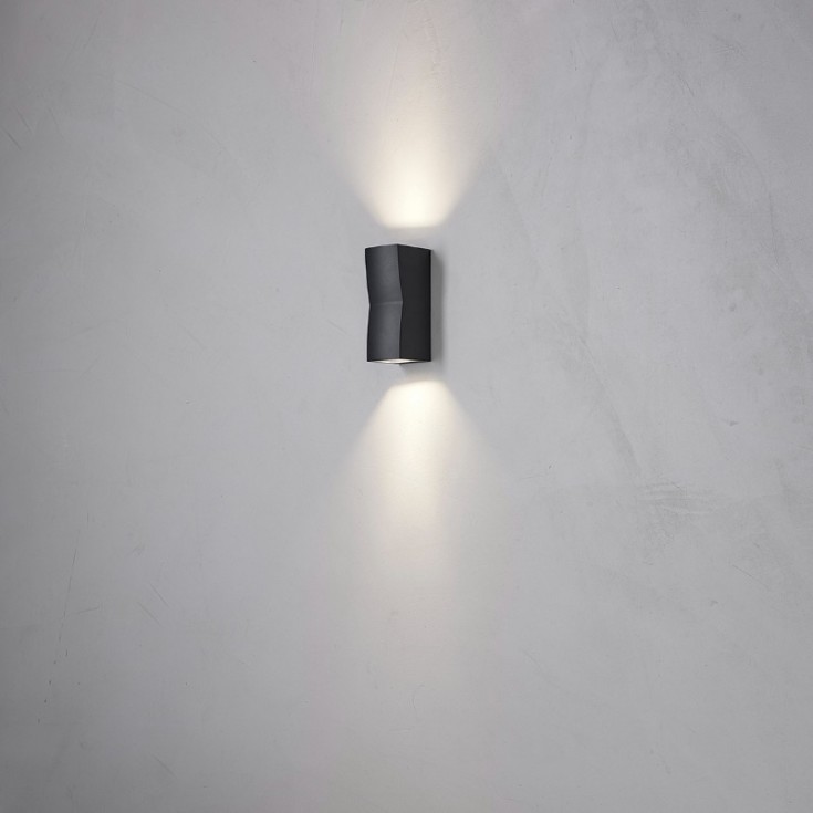 Nielsen Light Ask utendørs vegglampe, antrasit