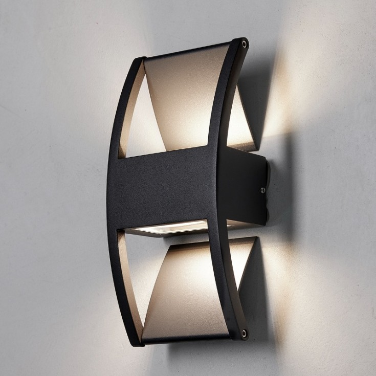 Nielsen Light Lærk vägglampa utomhus, svart