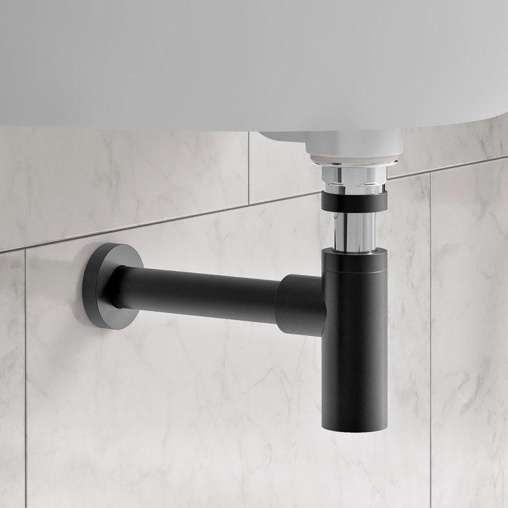 Gustavsberg Round vannlås, matt sort