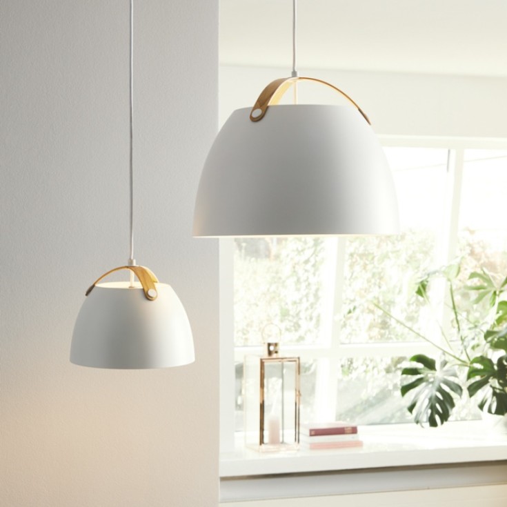 Halo Design Oslo pendellampe, hvit, Ø24 cm