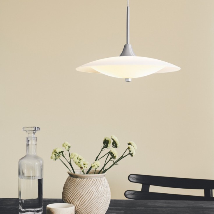 BARONI Pendel Ø46 opal / alu.