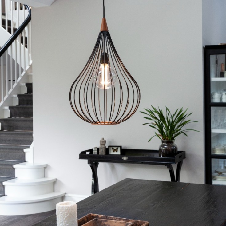 Halo Design Drops pendellampe, metall, Ø38 cm