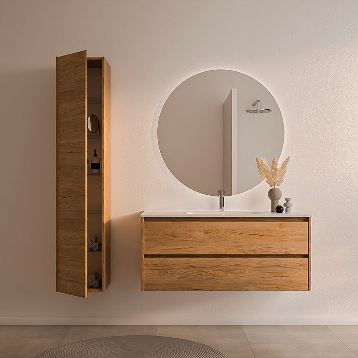 Sanibell Proline högskåp, 35x169 cm, ideal ek