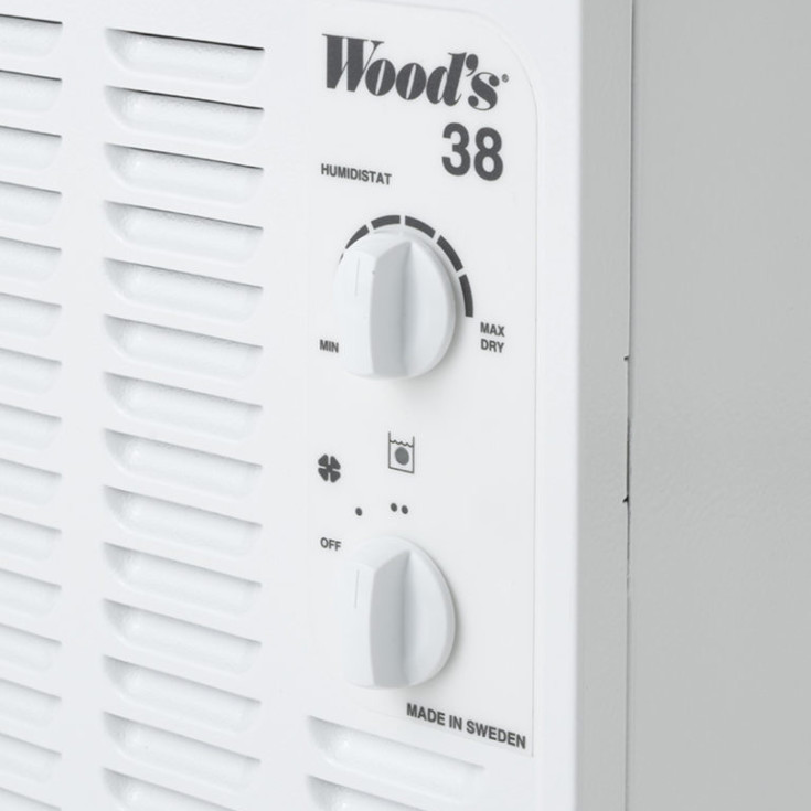 Wood's SW38FW affugter, 11 liter/døgn, 140 m²