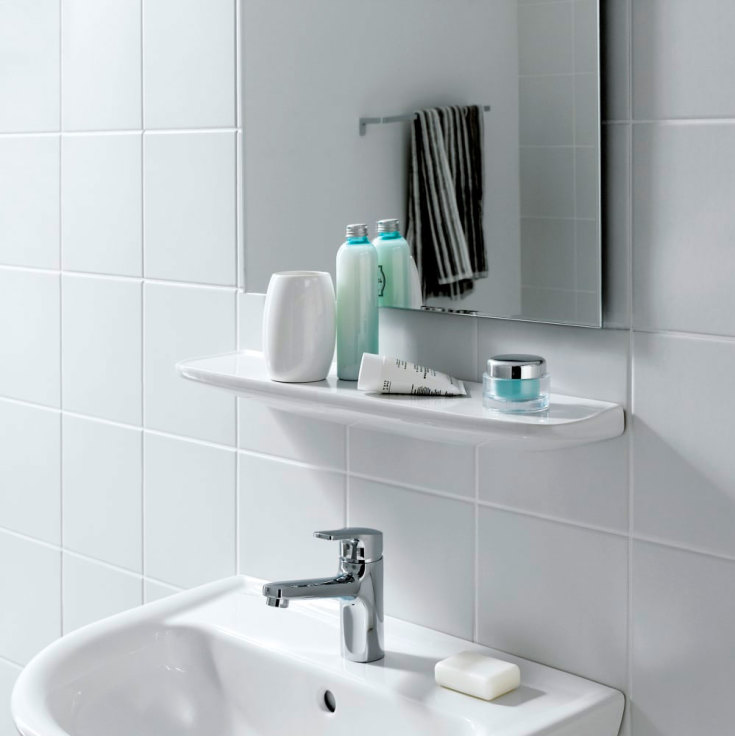 Laufen hylle, 50x13,5 cm, hvit