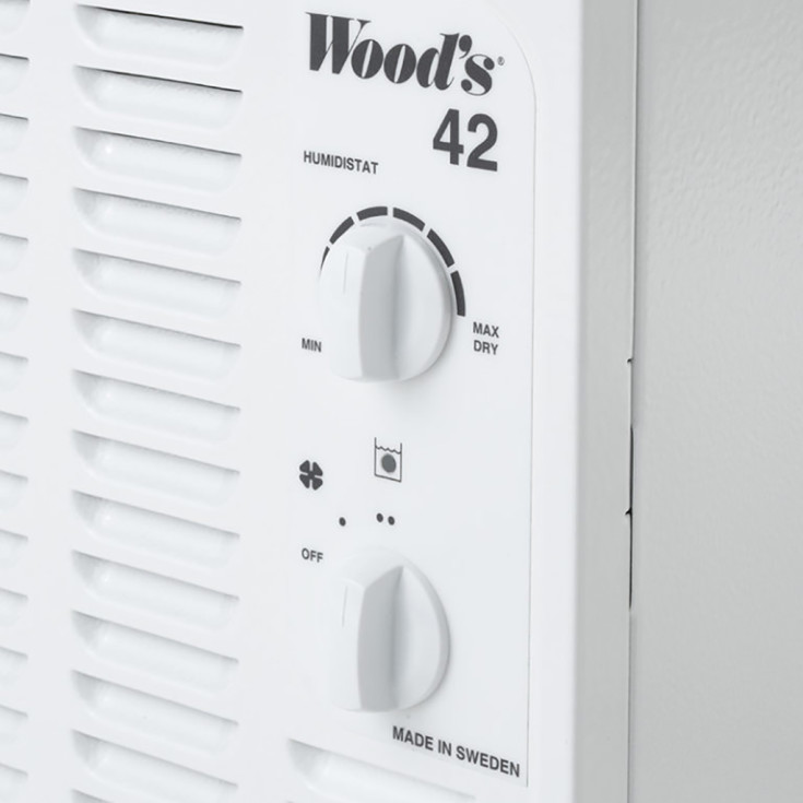 Wood's SW42FW affugter, 12 liter/døgn, 190 m²